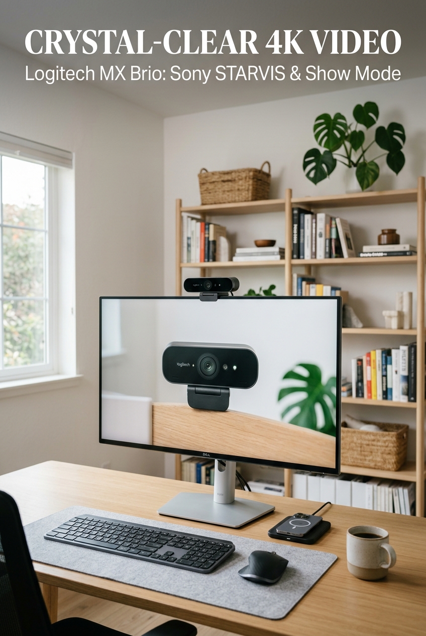 Logitech MX Brio 4K Ultra HD Collaboration & Streaming Webcam