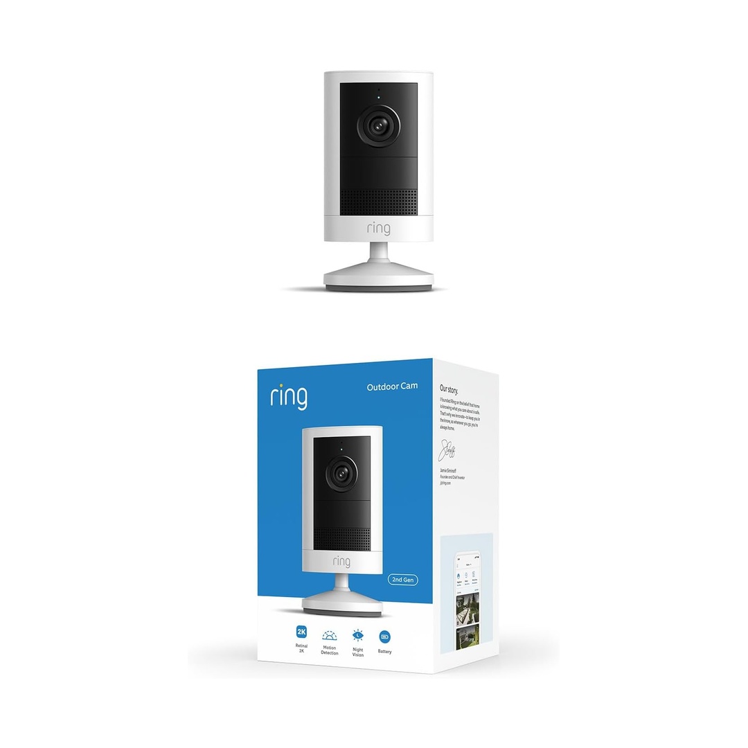 Ring Outdoor Cam 2K (newest model), Battery, Home or bus…
